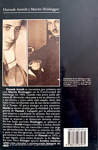 Hannah Arendt y Martin Heidegger (Spanish Edition) [Spanish] 8472237974 Book Cover