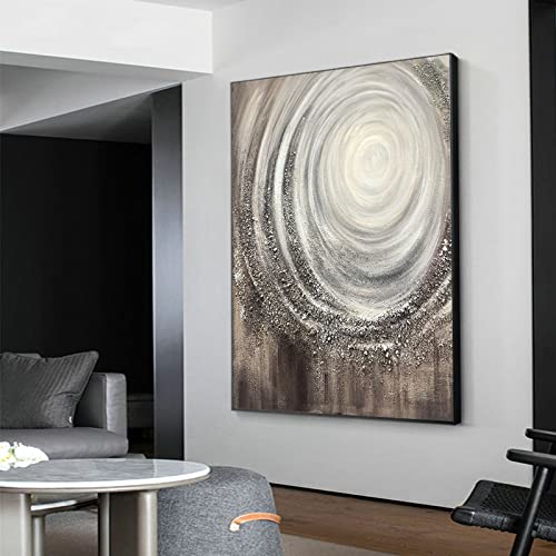 Tableau abstrait moderne anneau annuel pour couloir et entrée épurée