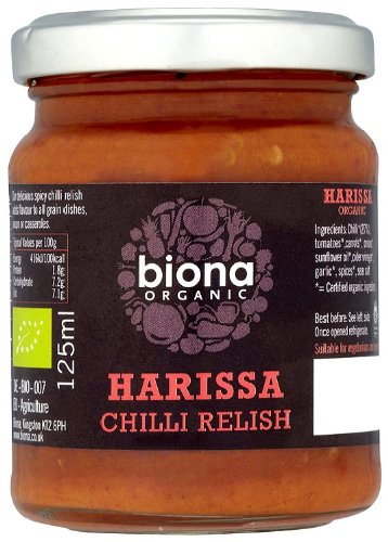 Biona Organic Harissa Chilli Relish 125g (Case of 6)