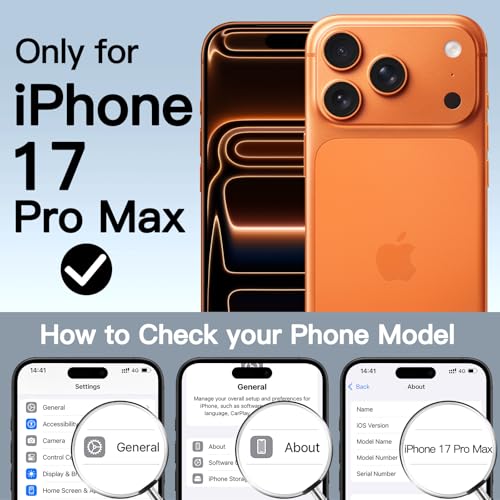 Image of JETech Case for iPhone 17 Pro Max, 360 Protection, Orange