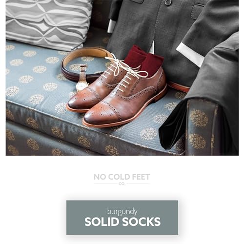 Fun Burgundy Colorful Novelty Socks for Men for Dress Casual Formal Groomsmen Wedding, 2 Pack3