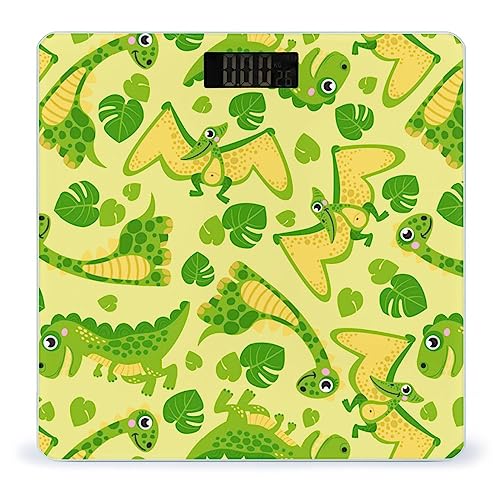 Báscula digital de baño con diseño de dinosaurios miniatura 1