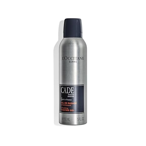 L'OCCITANE Cade Gel de afeitar refrescante para hombre para piel normal a grasa, 5 onzas líquidas