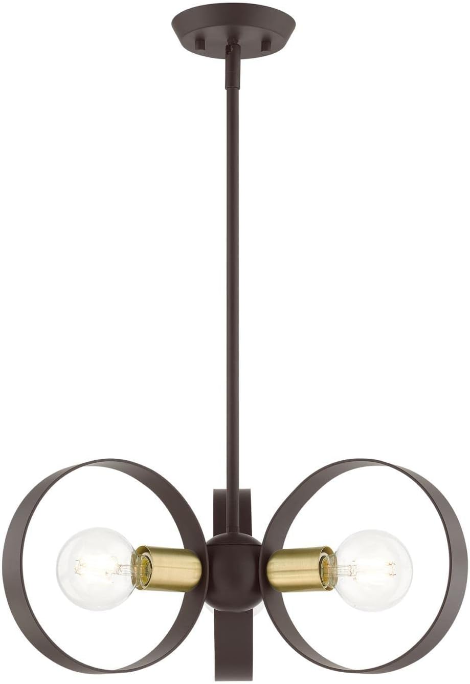 Livex Lighting Modesto 3 Light Bronze Chandelier
