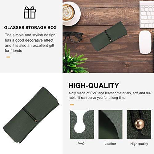 BESPORTBLE 3 Pcs Estojo de Couro para Óculos de Moda Caixas de Armazenamento de Óculos Bolsa de Arma