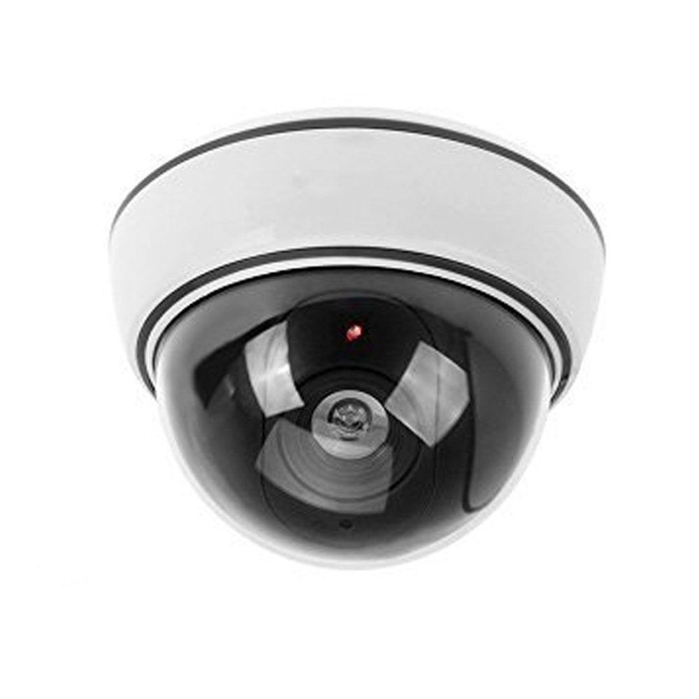 ELEAR™ 6 X blanc Dôme Fausse sécurité fictive Caméra CCTV imperméable à l'eau IR LED Clignotant Rouge Lumière Surveillance intérieure extérieure