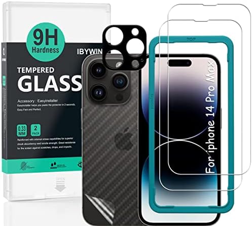 Ibywind Screen Protector for iPhone 14 Pro Max 6,7",with Metal Camera Lens Protector,Scratch Resistant,no bubble