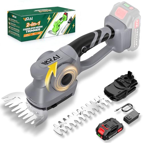 Image of 2-in-1 600W 21V Cordless Hedge Trimmer, Gray