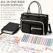 Large Bible Bag with Bible Cover Case for Women, Quilted Church Tote Bag Book Carrying Case w/Shoulder Strap,Bible Study Supplies Journaling Kit Accessories Valentines Day Christian Gift for Women Her