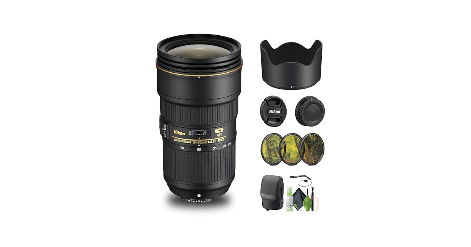 ■ほぼ新品■ Nikon NIKKOR 24-70mm f/2.8E ED VR Nikon NIKKOR AF-S 24-70mm F/2.8E ED VR Lens for sale online