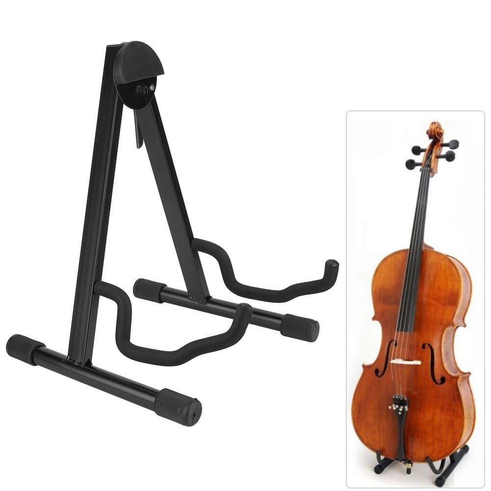 Cello-Ständer Unterstützung Einstellbar Ein Rahmen Cello-Unterstützung Halter Musik Instrument Zubehör Kompatibel für Violine Schwarz