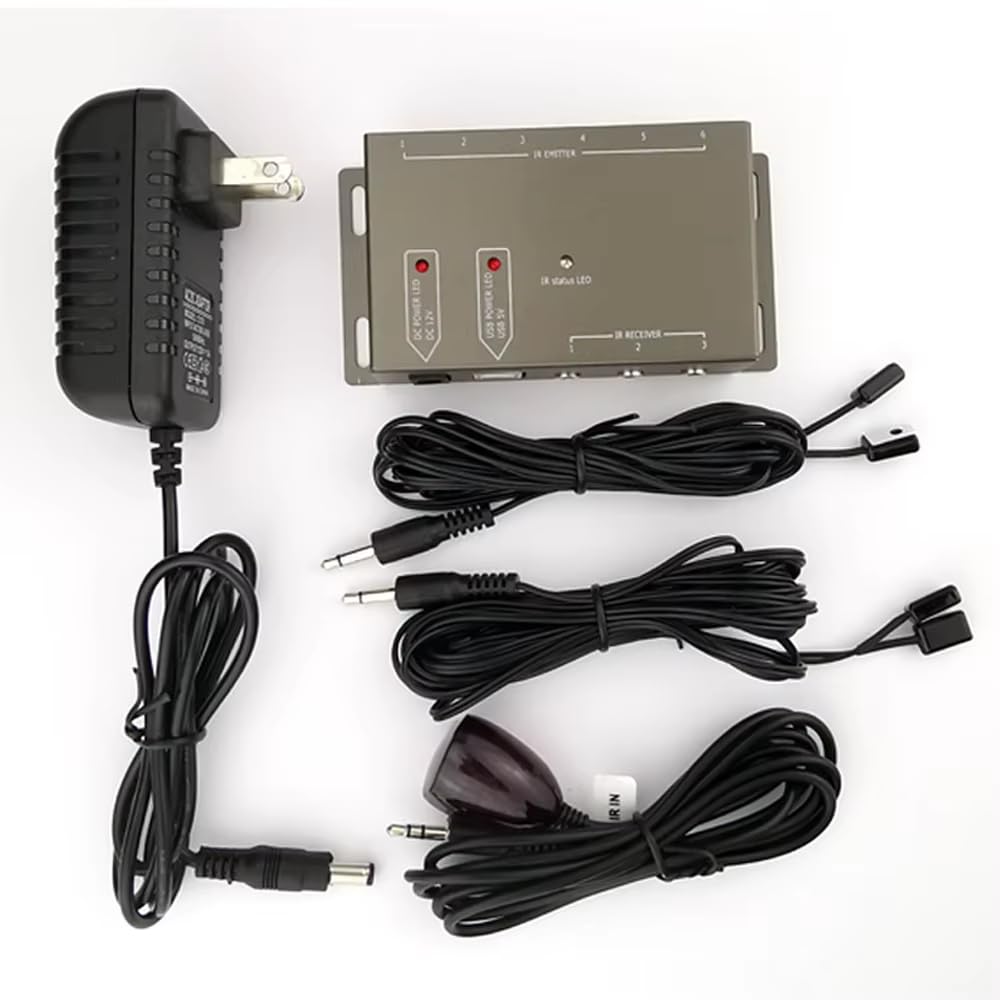 Répéteur de Télécommande Infrarouge Permettant de Contrôler Quatre Appareils Électroménagers 1 Récepteur et 4 Émetteurs