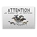 Pets-easy Plaque Attention au Chien lévrier Whippet