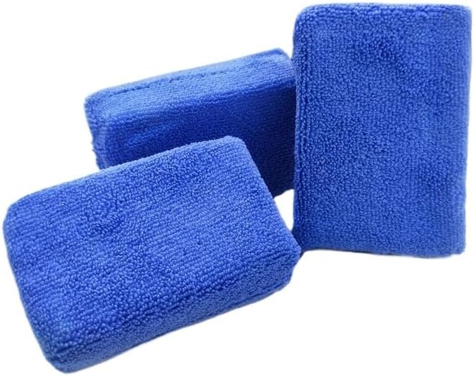 Car Care Premium Microfiber Applicators Sponges Block Cloths Microfibre Hand Wax Polishing Detailing Pad Beauty Tools(5pcs)