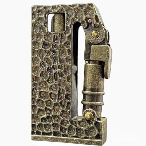 Vintage Trench Lighter Retro Old Style Refillable Kerosene Lighter for Men（No Fuel） (Bronze)
