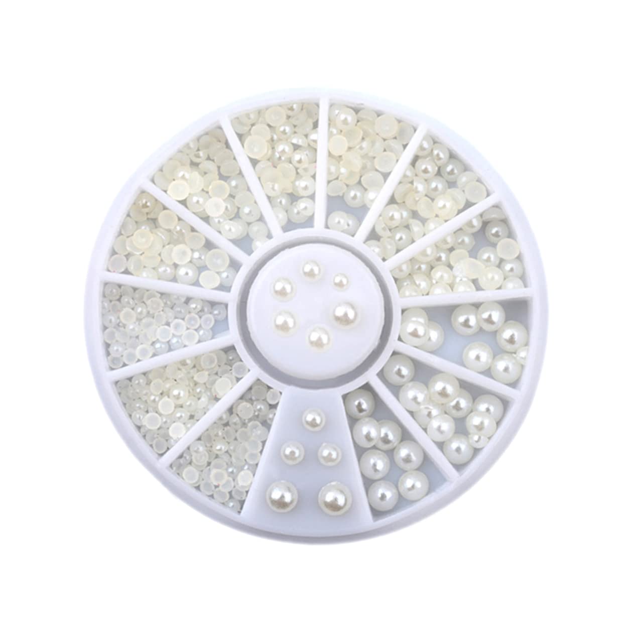 minkissy Sets Flat Back Pearl Decorations Mm Mm Mixed Sizes Nail Art Pearls Resin Jewelry Making Included Plastic Storage Box Pcs