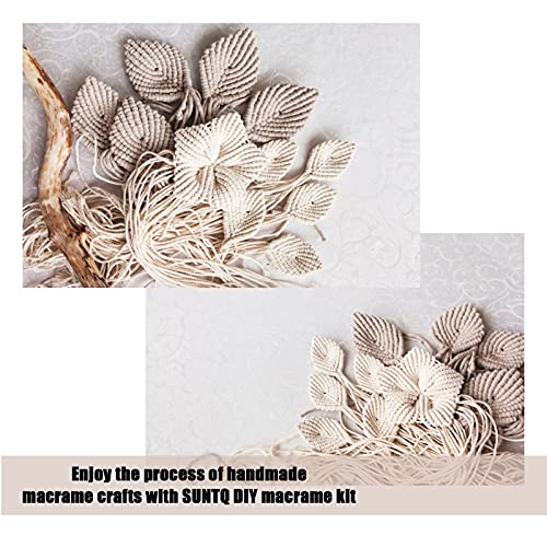 Suntq Macrame Cord 4-Strand Twisted (3Mm X 328 Feet) Soft Unstained Cotton Rope For Handmade Plant Hanger, Wall Hanging Craft Making, Crafts, Knitting,Decorative Projects Cotton String (Light Green) #TOP4