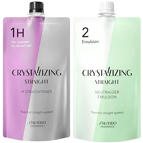 資生堂 クリスタライジング ストレート H ストレートナー 第1剤 健康〜ローダメージ毛用 +エマルジョン2剤 各400g