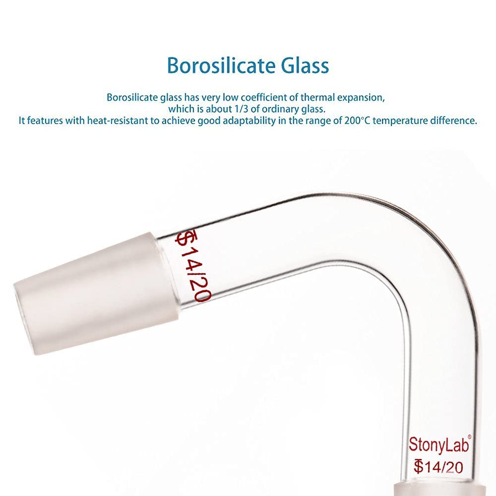 Adattatore Distillazione Stonylab - 3 Vie Con Giunti 24/40 In Vetro Borosilicato - Foto 9