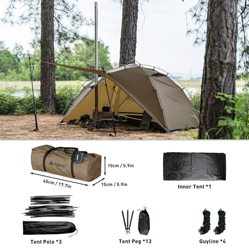 Carpa portátil POMOLY para camping y senderismo 1 persona miniatura 3