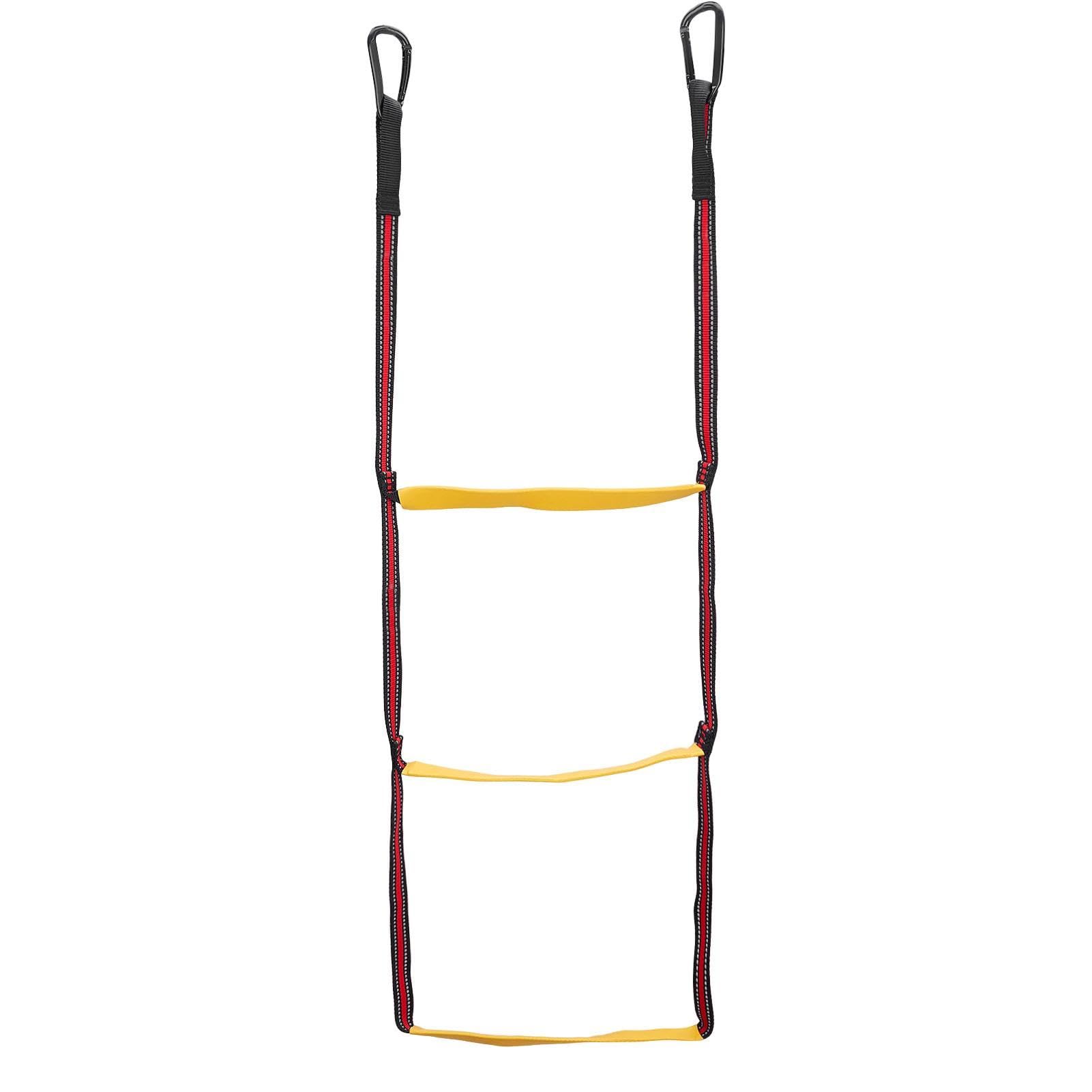 Scala di corda marina - Scaletta d'imbarco gonfiabile a 3 gradini, scala di corda da bagno | Prolunga per scaletta d'imbarco con corda da pesca, barca portatile con scaletta di corda per gommone da ca