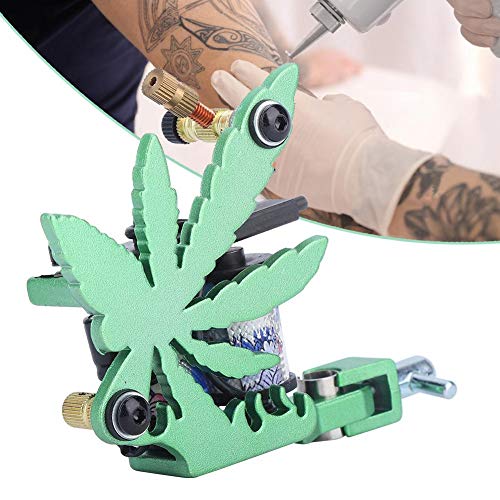Tattoo Machine Professional V-shaped Alloy Tattoo Machine Coil Lining Coloring Tattoo Gun Made of Aluminum Alloy Efficient Work Fast Heat Dissipation Easy to Color(GREEN)