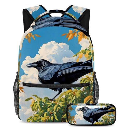 Sac à dos avec trousse à crayons pour ranger facilement les grands cahiers
