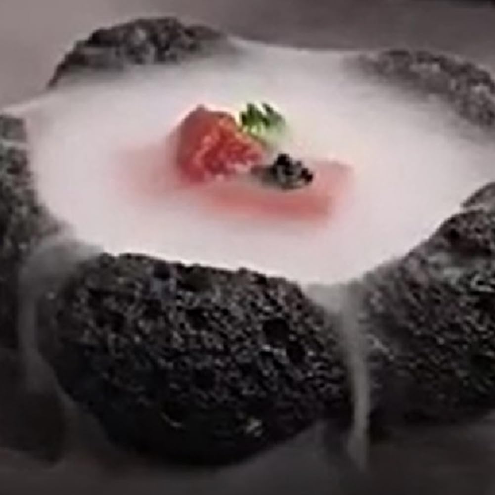 Vaisselle japonaise Rock Sushi Assiette Charbon Boule Pierre volcanique Assiette à bascule Assiette à steak Hôtel Assiette à Sushi Assiette à Sushi Assiette