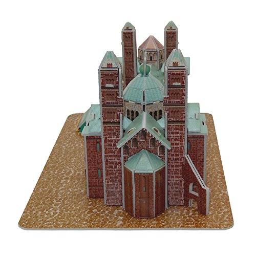 Runsong Creative 3D Puzzle Paper Model Speyer Cathedral Diy Fun & Educational Toys World Great Architecture Series, 37 Pcs #TOP2