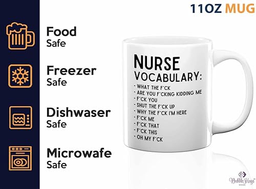 Miniatura 3 de Sarcasm - Taza de café para enfermera de 11 onzas, color blanco, vocabulario de enfermera, médico, divertido regalo de anatomía para mamá, mujeres,