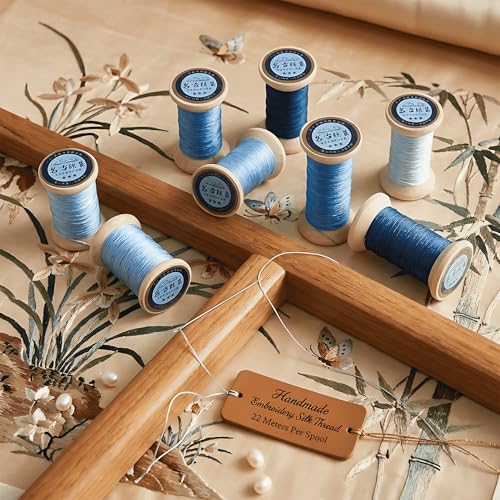 Image of Natural 100% Mulberry Handmade Embroidery Silk Thread Silk Floss (64)