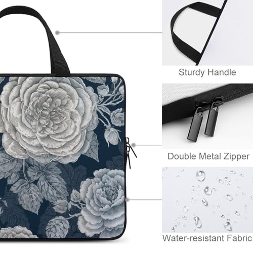 Bolso para portátil de 17 pulgadas con diseño flor rosa miniatura 3