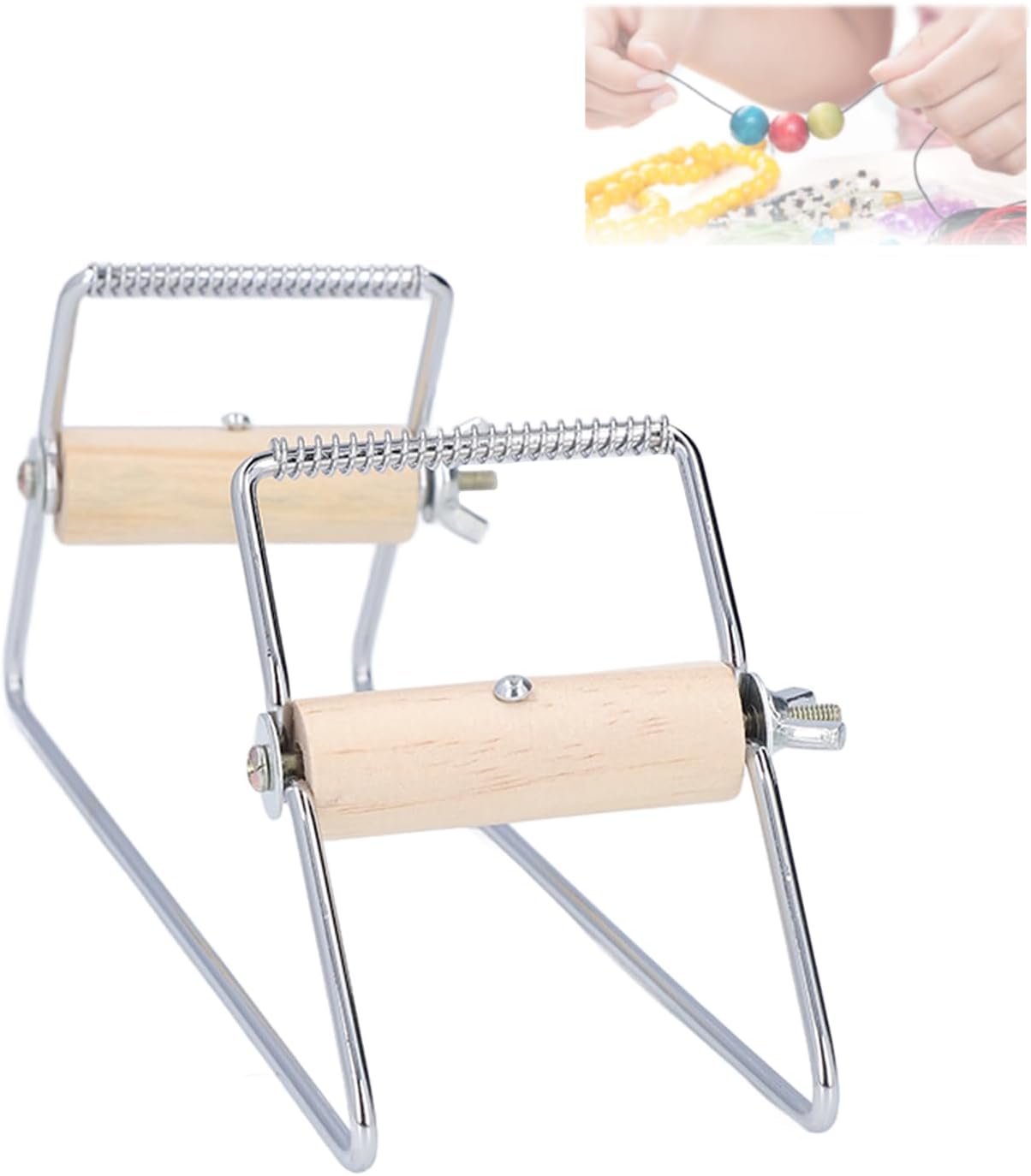 Bead Stainless Steel Beadsmith Metal Bead Kit with Nail,12 x 2.7 x 3.5in DIY Creative and Fun Bead Kit for Bracelets, Necklaces, Belts (Silver Bead Weaving