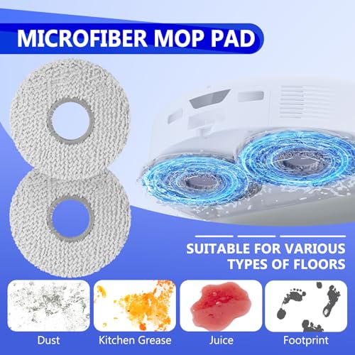 Image of 32 Pcs QV 35A Replacement Accessories Compatible with Roborock Qrevo S Pro /QV 35A / QV 35S Robot Vacuum, 2 Mainbrushes, 6 Scent Tablets, 4 HEPA Filters, 6 Dust Bags, 6 Mop Pads, 6 Side Brushes