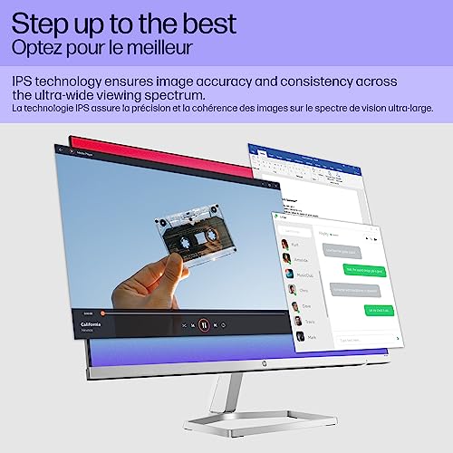 Image of HP Series 5 524sf Monitor 94C17AA#ABA (Replaces M24f) 24 inch FHD IPS (1920x1080) Display, 1x HDMI, 1x VGA, Flicker-Free, Ideal for Home & Business, Black /Silver