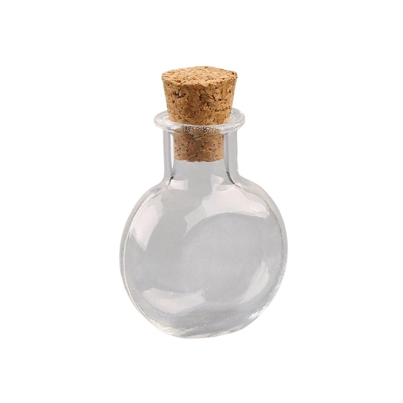 Loacea Decorative Glass Jar 5pcs Cork Stoppers Mini Empty Glass Bottles, Decorative Jars Wedding Holiday Small Containers(21 * 14mm)