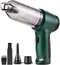 Aspirador de Pó Sem Fio Portátil 4 em 1 – Multifuncional, Leve, Potente e Recarregável para Casa e Carro(Verde)