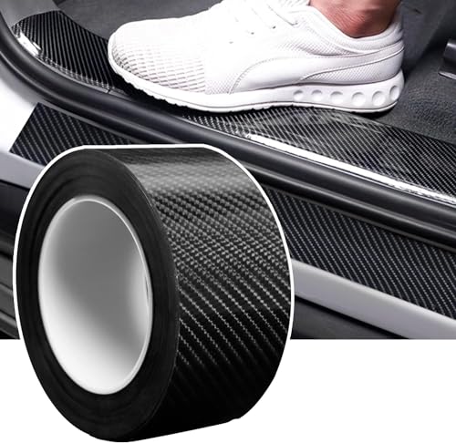AUSYIWI Car Sill Protectors Strips,7cmx5m Paint Protection Film,Car Door Sill Protector Clear Tape Protective Silicone Boot Bumper