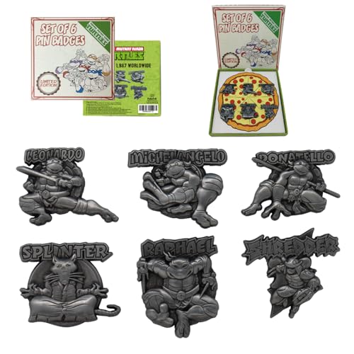 Broches TMNT Pizza Lot de 6 pour personnaliser vos vestes et sacs au quotidien