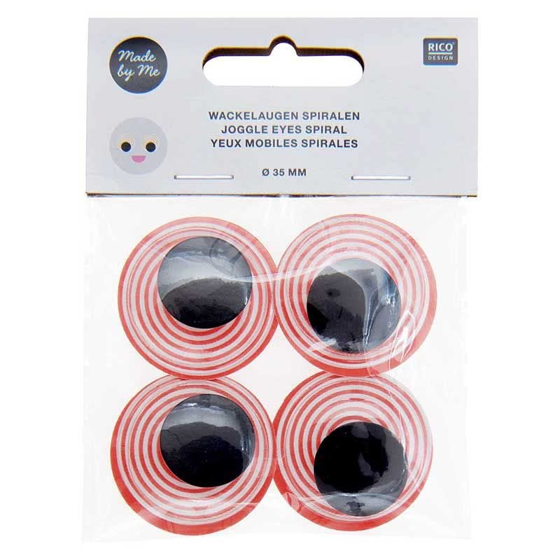 Rico Design Mobile Eyes Ø 35 mm - Red Spiral