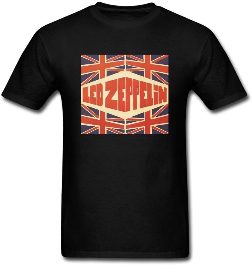 Cinxon Mens 100% Soft Cotton Led Zeppelin Logo t-shirt
