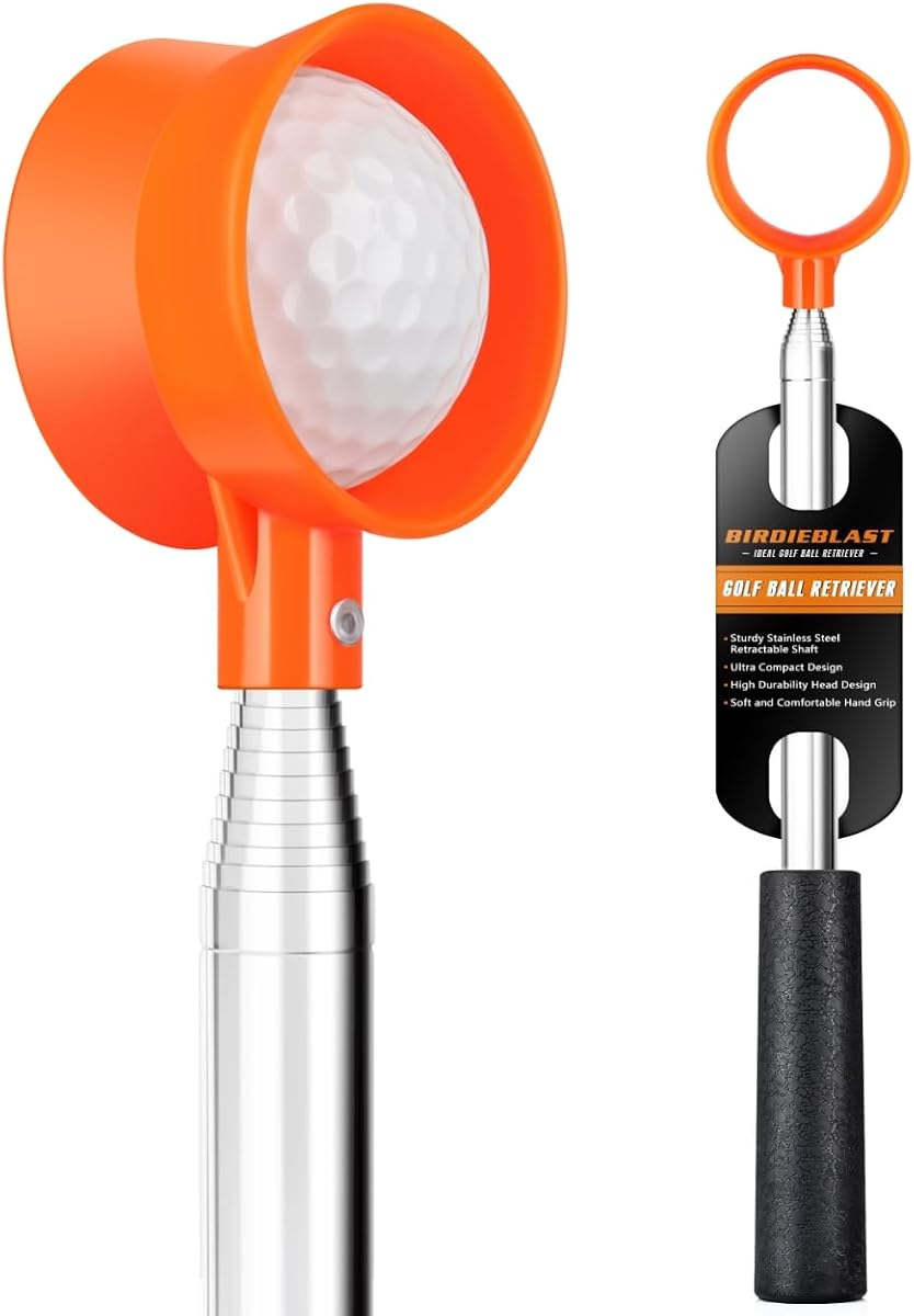 Recuperador de pelotas de golf telescópico para agua, 9 pies/12 pies/9,01 pies/16,3 pies/20 pies Recuperador de pelotas de golf de acero inoxidable, Recuperador de pelotas de golf profesional