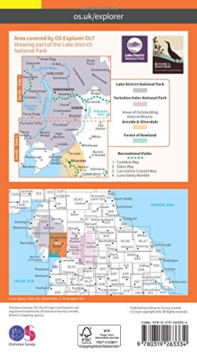 OS Explorer OL7: The Lake District, South-eastern area: OL07 (OS Explorer Map)