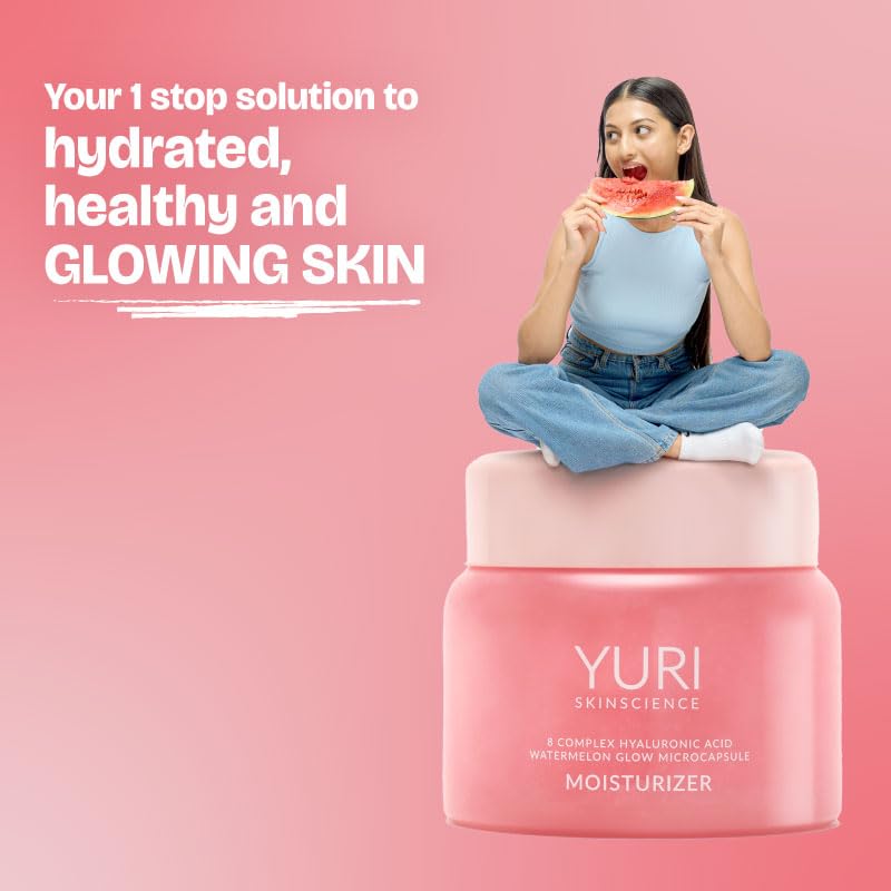 Image of Korean Microcapsule Glow Moisturizer with 8-Complex Hyaluronic Acid | Lightweight Gel for Deep Hydration, Cooling & Instant Glow | Non-Greasy, Fast Absorbing, Sensitive Skin Safe