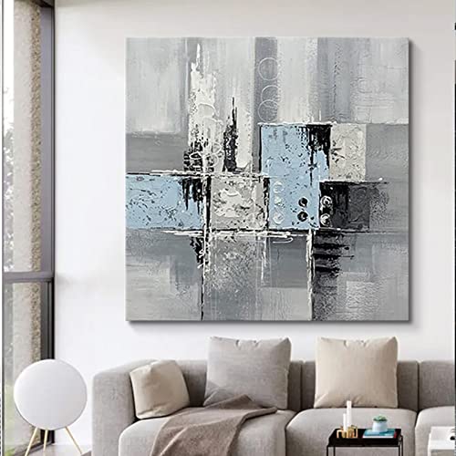 Tableau moderne abstrait peinture main art mural texturé - 5