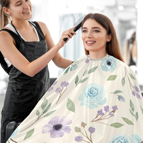 Capa para corte de cabello impermeable profesional MAOBLYR con cierre de botón ajustable para estilismo y barbería miniatura 7