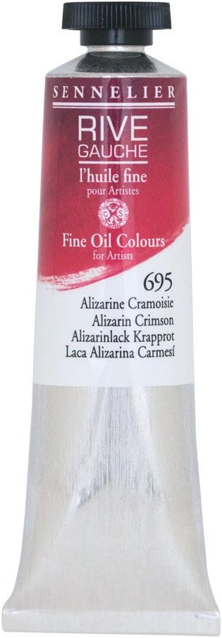 Sennelier Rive Gauche Fine Oil Color for Artists, 40ml Tube, Alizarin Crimson 695