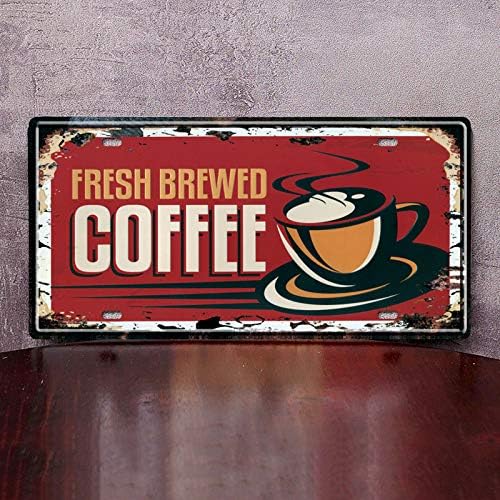Letrero artístico de pared de metal retro, decoración rústica industrial vintage para bar, cocina, cafetería, listo para colgar, decoración única de