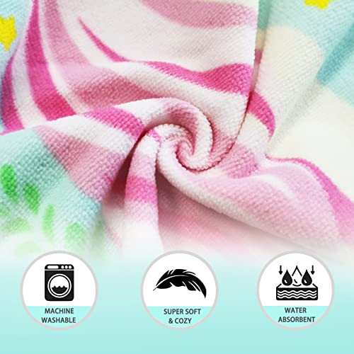 Image of NovForth Kids Beach Towel for Boys Girls, Mermaid Hooded Bath Towel Wrap, Toddler Pool Towel with Hood