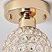 ＡＷＨＡＯ Crystal Ceiling Light E27 Base Flush Mount Mini Chandelier for Entryway Living Room, Style B, Medium